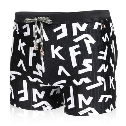 Men's Hot Spring Camouflage Boxer Swimming Trunks