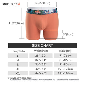 Multicolor Cotton Pull Frame Cartoon Printing Men's Boxer Briefs