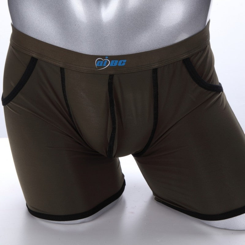 Men's Underwear With Pockets Ultra-thin Ice Silk Boxer