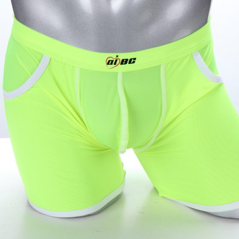 Men's Underwear With Pockets Ultra-thin Ice Silk Boxer